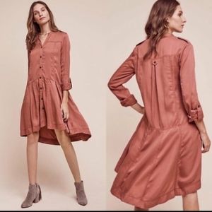 Anthropologie holding horses pink longsleeve beautiful dress